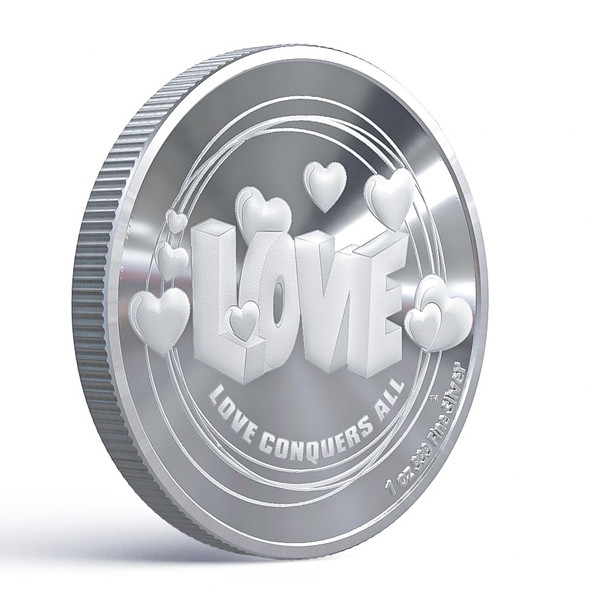 Love silver coin 999 1 oz silver