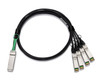 HPE Compatible JG329A 40G QSFP+ to 4xSFP+ 1m Twinax Breakout Cable