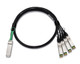 Extreme Compatible 40G-DACP-QSFP4SFP1M 1m QSFP to 4xSFP+ Twinax ...