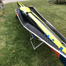 Our surf ski and kayak covers are top quality with reinforced stitching and attention to detail.  Rugged, durable and superior construction sets us apart. Zippers are much easier on-off than socks!  Our covers are not just great for outdoor storage, they are also ideal for protecting boats stowed for daily use.