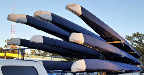 Protecting your Fleet! Made with Sunbrella material, this cover is extremely durable and offers full, long-lasting protection for your shell.
Quilted lining padding & lasting strength. It will hold up while traveling!