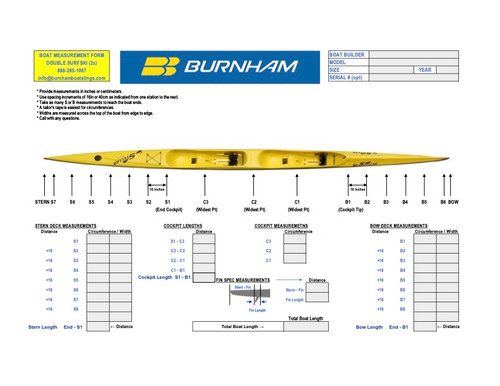 Surfski 2x Measurement Form