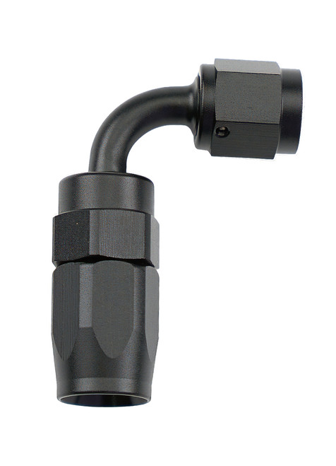 Reusable Hose End Black 90 Deg Elbow -4