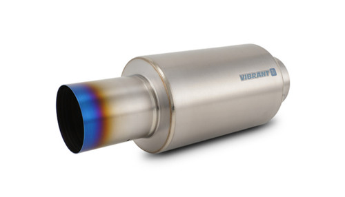 Muffler with Straight Cu t Burnt Tip  4in Inlet