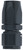 Hose Fitting #6 Straight Black 100106-BL