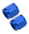 6AN Aluminum Tube Nut 3/8in Hard Line 2pcs BLU