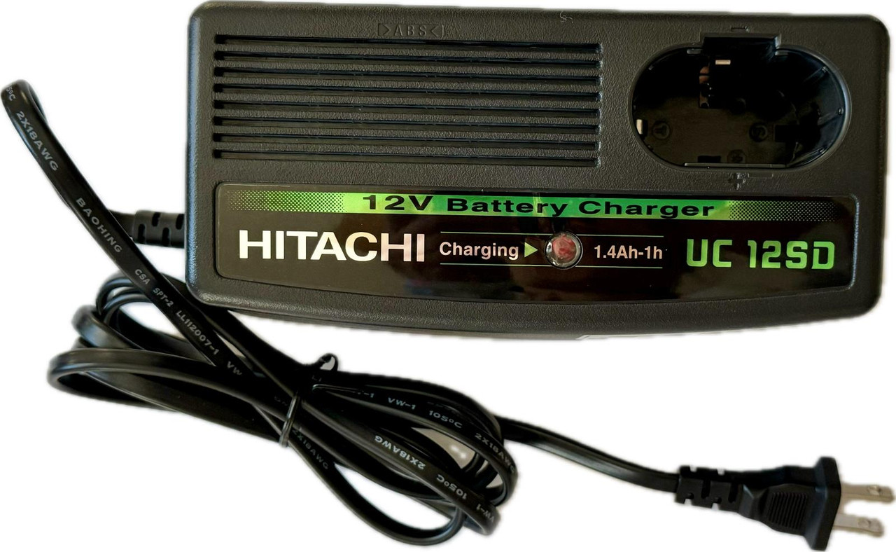 Hitachi Koki UB12D Flashlight 2 Batteries Charger and Case - DRILL