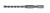 Milwaukee 48-20-4037 3/8" by 10" 2-Cutter Carbide Tip Rotary Hammer Spline Bit