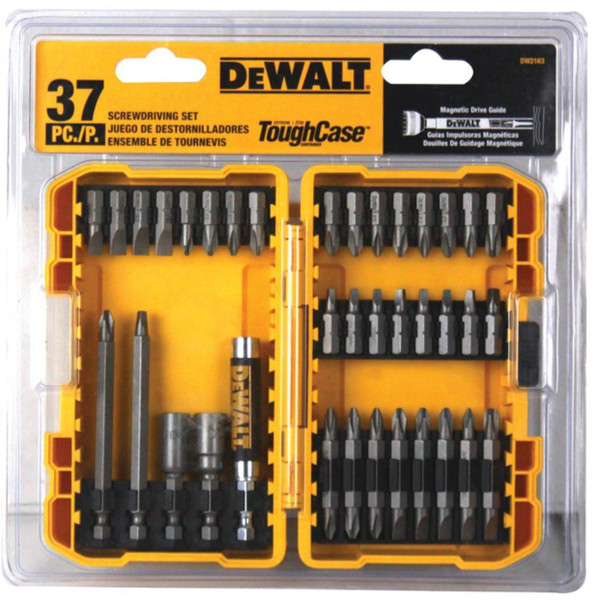 DEWALT DW2163 37pc Screwdriving Bit Set with Tough Case Magnetic Drive Guide