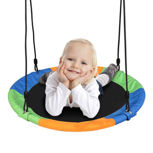 Gift-900D Oxford & Diameter 100cm Cloth Round Swing for kids (With Hook / Swing Belt / Bunting) XH Gift-900D Oxford & Diameter 100cm Cloth Round Swing for kids (With Hook / Swing Belt / Bunting) XH