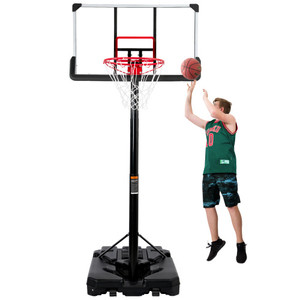Portable Basketball Hoop & Goal, Outdoor Basketball System with 6.6-10ft Height Adjustment for Youth, Adults Portable Basketball Hoop & Goal, Outdoor Basketball System with 6.6-10ft Height Adjustment for Youth, Adults