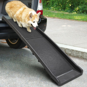 Portable Foldable Pet Ramp Climbing Ladder Suitable for Off-road Vehicle Trucks - Black XH Portable Foldable Pet Ramp Climbing Ladder Suitable for Off-road Vehicle Trucks - Black XH