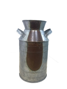 Countryside Galvanized Metal Milk Can Shape Pitcher, Gray Countryside Galvanized Metal Milk Can Shape Pitcher, Gray