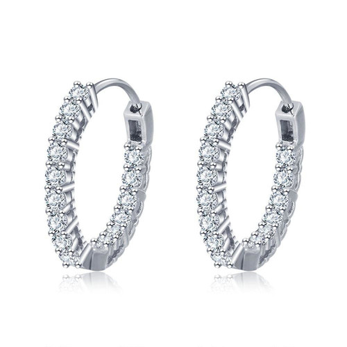 Fine Jewelry, 925 Sterling Silver Hoop Earrings