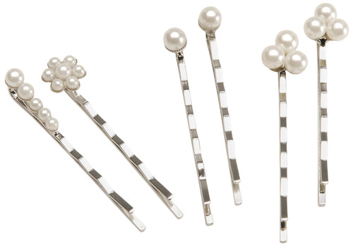 Bobby Pins Pearl Designs and Silver