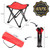 Outdoor Picnic Foldable Multi-function Rolling Cooler Upgraded Stool Red XH