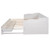 Wooden Daybed with Trundle Bed and Two Storage Drawers , Extendable Bed Daybed,Sofa Bed with Two Drawers