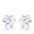 Reign 3.4ct Cz Rose Gold Stainless Steel Stud Earrings
