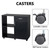 Three Layers Left Frame Right Cabinet MDF And PVC Wooden Filing Cabinet Black