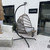 Swing Egg Chair with Stand Indoor Outdoor Wicker Rattan Patio Basket Hanging Chair with C Type bracket , with cushion and pillow Banned from selling on Amazon.(Black New arrivals within 10 days)