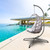 Swing Egg Chair with Stand Indoor Outdoor Wicker Rattan Patio Basket Hanging Chair with C Type bracket , with cushion and pillow Banned from selling on Amazon.(Black New arrivals within 10 days)
