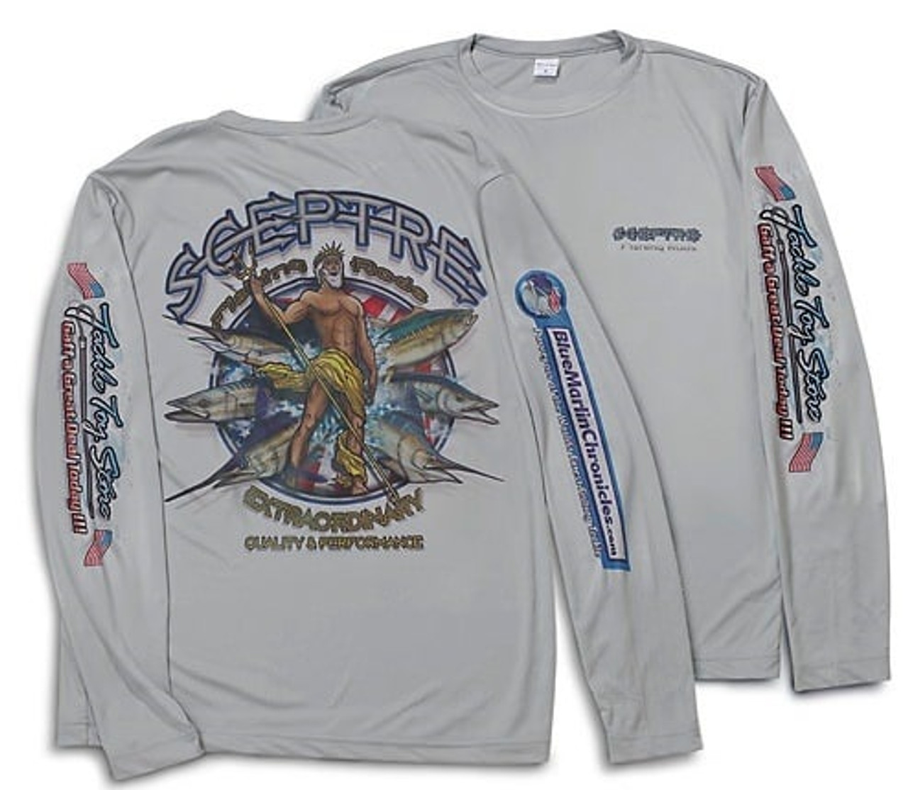 Gray Long Sleeve Quick Dry Fishing Shirt - Size XL