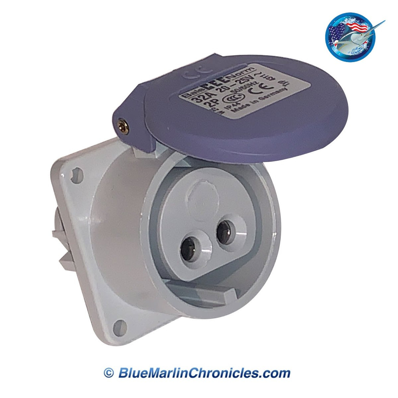 Kristal Inline Receptacle (Female) PR/V 16 amp