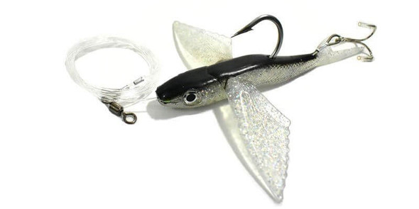 California Yummee Flying Fish -Black & Silver Fishing Kite Lure