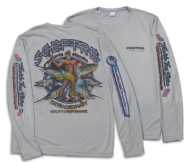 Long Sleeve Quick Dry Gray Fishing Shirt Size 4X