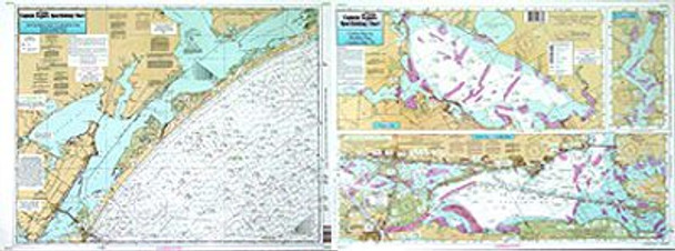 Captain Segull Chart No MAP56 Nearshore Inshore Matagorda to Aransas Pass, TX