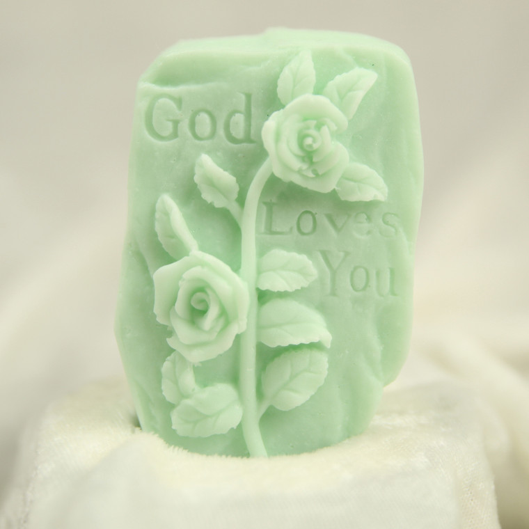 Little Portion Bakery Gift Soap Gift Soap - God Loves You - Peppermint - Green