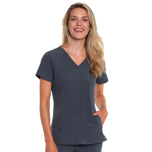Med Couture ACTIVATE Women's V-Neck refined Sport Knit Scrub Top