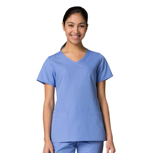 Maevn RED PANDA Women's Mock Wrap Scrub Top Maevn RED PANDA Women's Mock Wrap Scrub Top