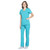 Cherokee PROFESSIONALS Women's Mock Wrap Top & Elastic Waistband Pant Scrubs Set