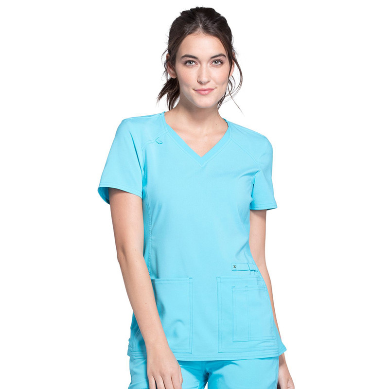 Cherokee IFLEX Women's V-Neck Knit Panel Scrubs Top