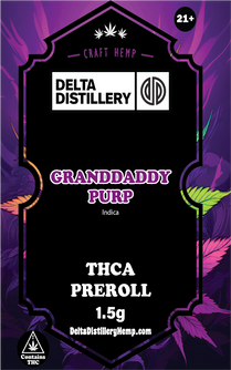 1.5g Granddaddy Purp Indica THC-A Preroll 1.5g Granddaddy Purp Indica THC-A Preroll