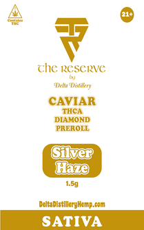 1.5g Silver Haze Sativa THC-A Moonrock & Diamond Preroll