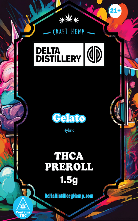 1.5g Gelato Hybrid THC-A Preroll