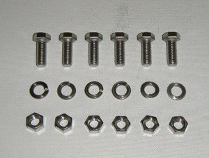 Collector Bolts 3/8-Inch Stainless Steel 6-Pack