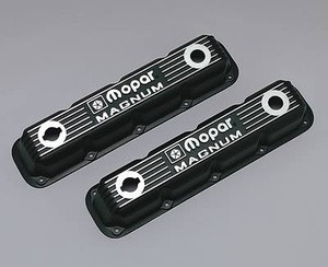 Mopar Performance Black Wrinkle Cast Aluminum 5.2 and 5.9 Magnum Valve Covers Mopar Performance Black Wrinkle Cast Aluminum 5.2 and 5.9 Magnum Valve Covers