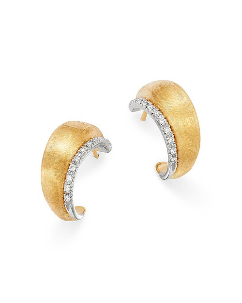 18K Yellow Gold Lucia Diamond Hoop Earrings