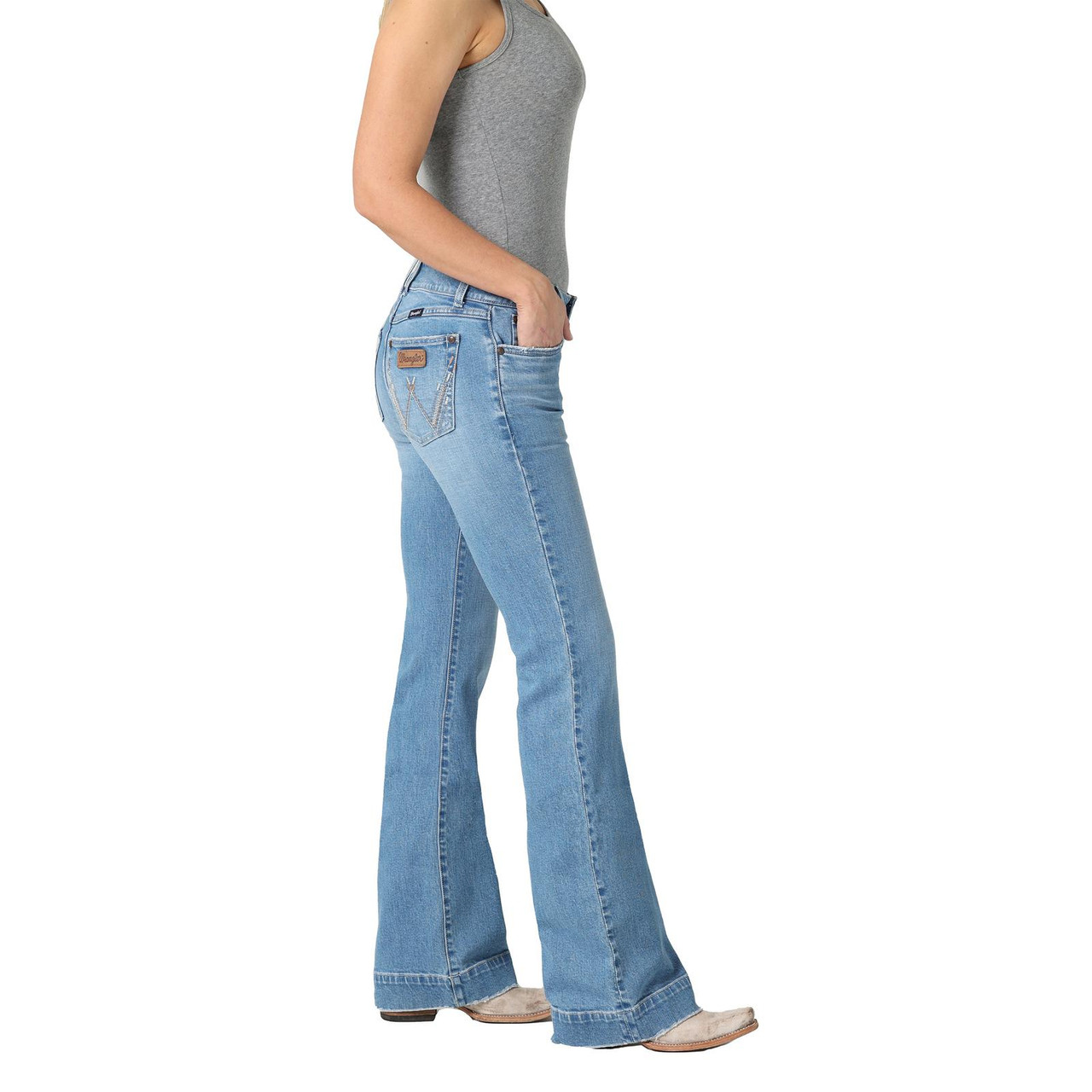 Women's Wrangler Midrise Denim Jeans (Light Blue)