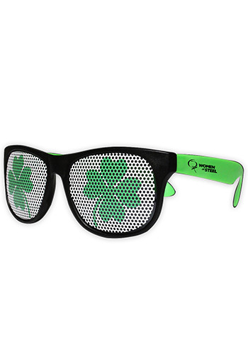 Shamrock Neon Green Billboard Plastic Sunglasses WCBIL549