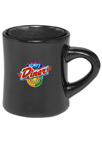 12 oz. Thick Grip Glossy Ceramic Diner Custom Mugs | 8000 - Discountmugs