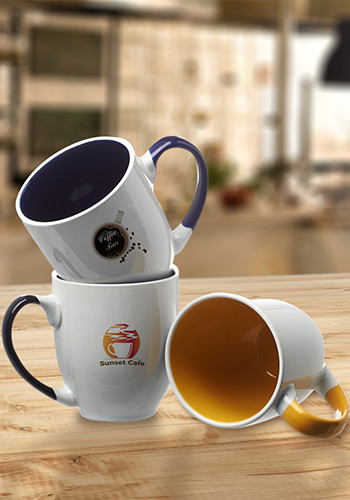 16 oz. Miami Two-Tone Personalized Bistro Mugs | ST2900 - Discountmugs