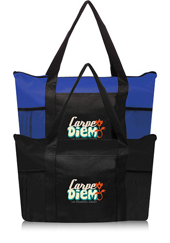 Zippered Non-Woven Tote Bags | TOT131 - Discountmugs Zippered Non-Woven Tote Bags | TOT131 - Discountmugs