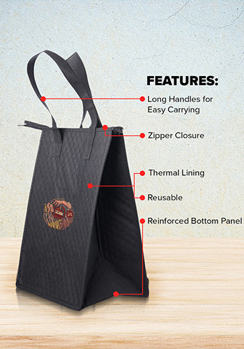 Zipper Insulated Lunch Tote Bags | TOT244 - Discountmugs