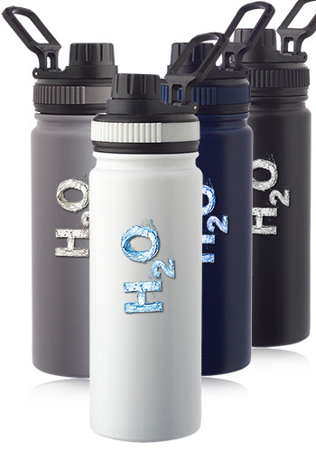 Houston 23 oz. Stainless Steel Water Bottle with Carrying Handle