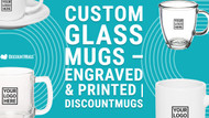 Custom Glass Mugs: Engraved & Printed with Your Logo