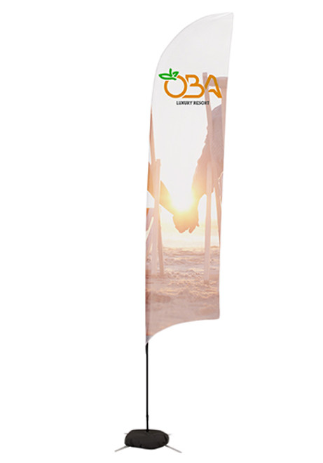 13 ft. Single-Sided Streamline Razor Sail Sign Flag Kit with Scissor Base